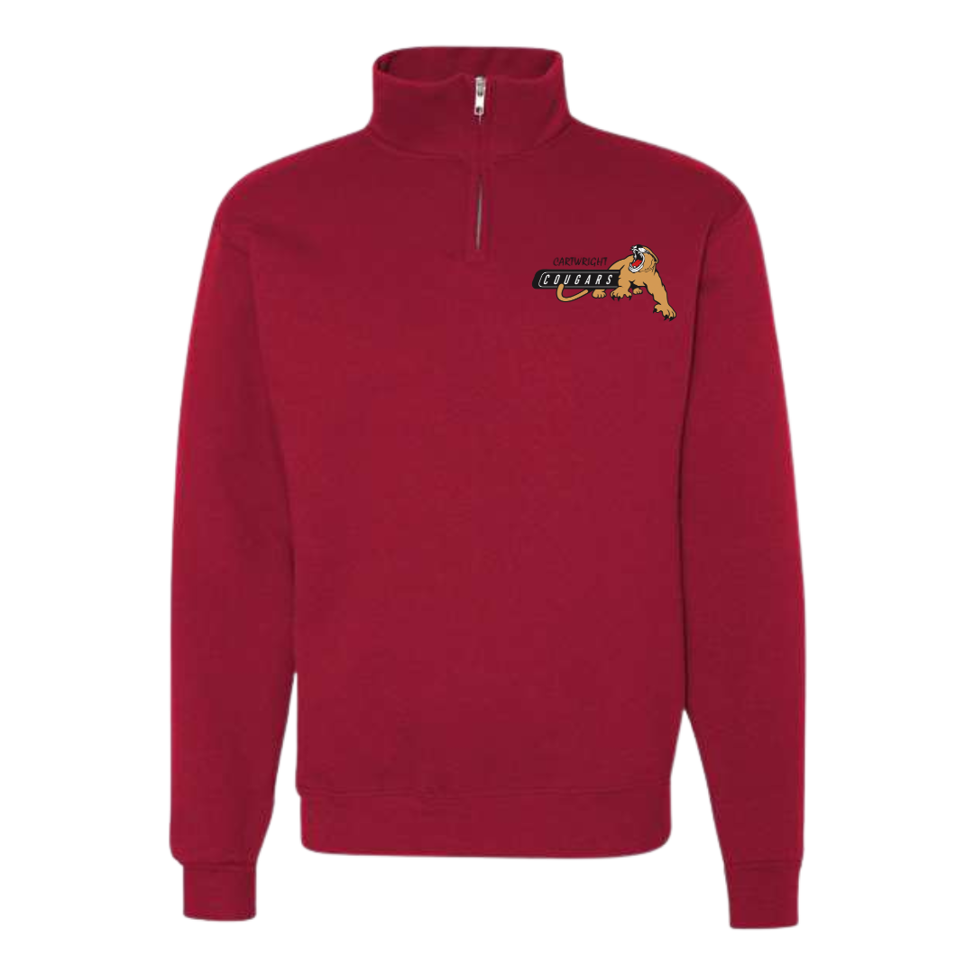 COUGARS 1/4 ZIP SWEATER (ADULT ONLY)