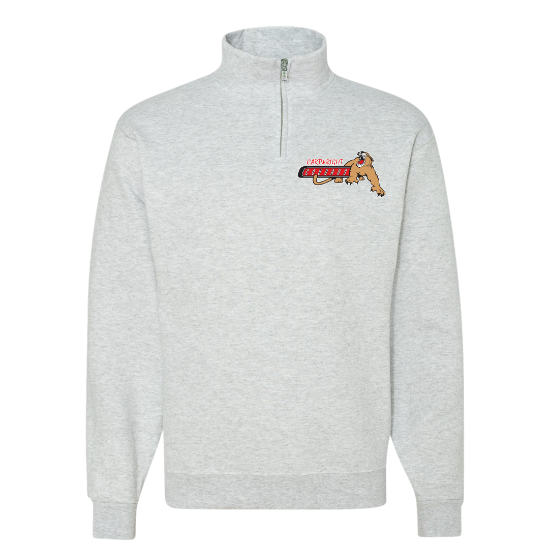 COUGARS 1/4 ZIP SWEATER (ADULT ONLY)
